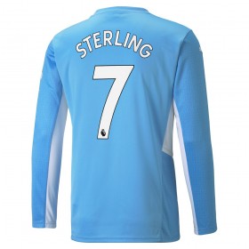 Jalkapallo Pelipaidat Manchester City Raheem Sterling 7 Kotipaita 2021-2022 Pitkähihainen